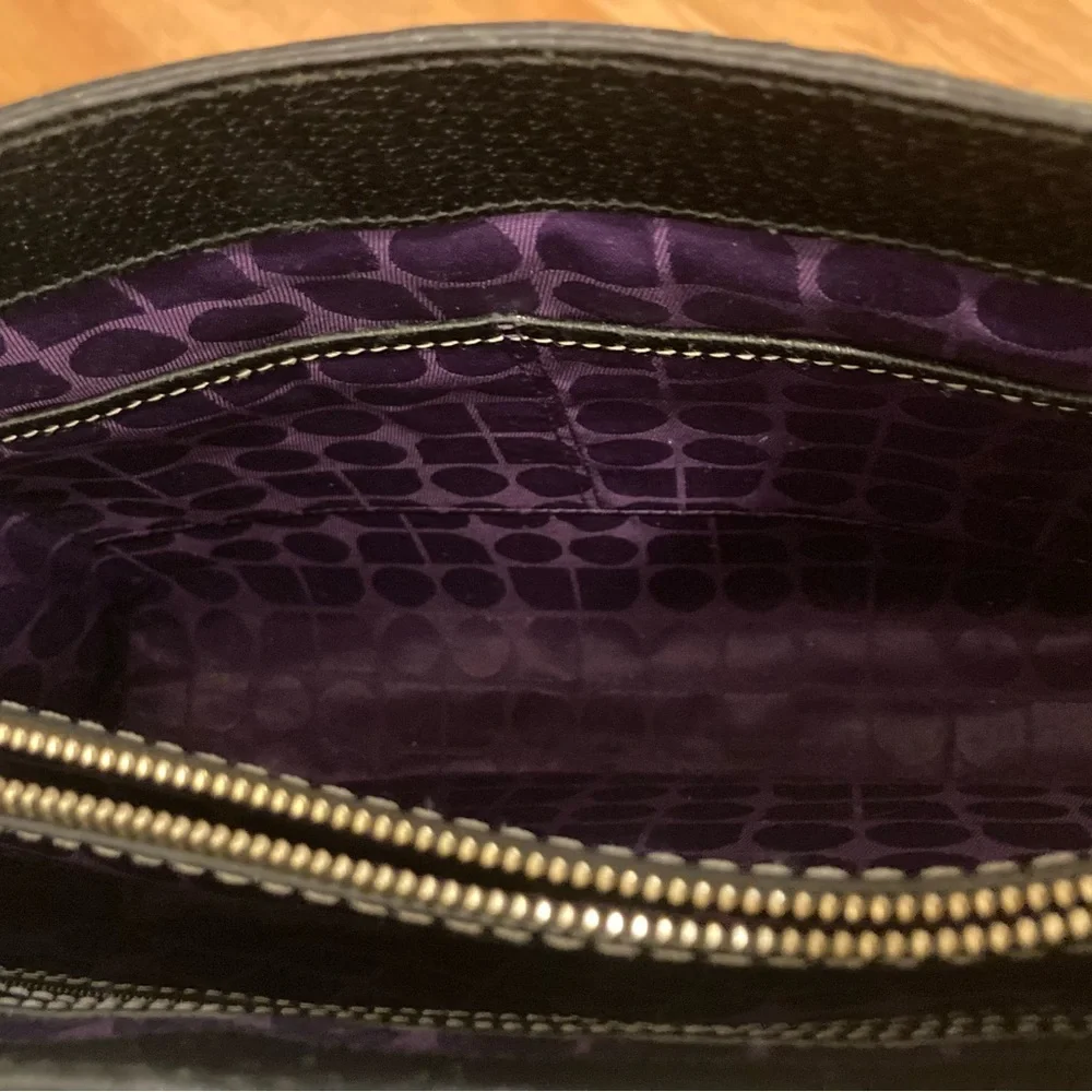 KATE SPADE  Vintage Leather Tote  - Black EUC - Picture 6 of 15